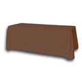 8' Blank Solid Color Polyester Table Throw - Cafe